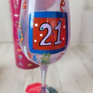 Lolita 21 love my wine pink glass birthday‎ party drinkware